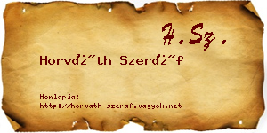 Horváth Szeráf névjegykártya