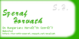 szeraf horvath business card